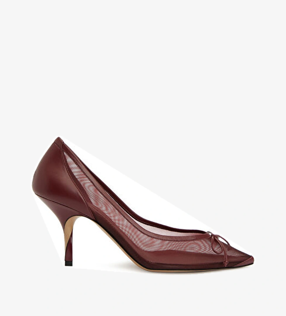 Jacquemus Bordo Transparan Stiletto model görseli