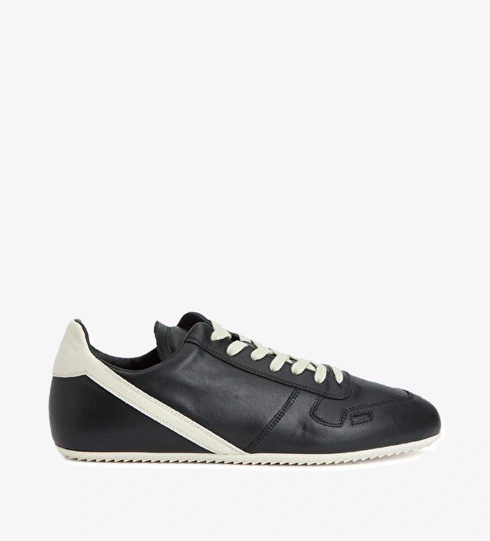 Rick Owens Siyah Erkek Deri Sneaker model görseli
