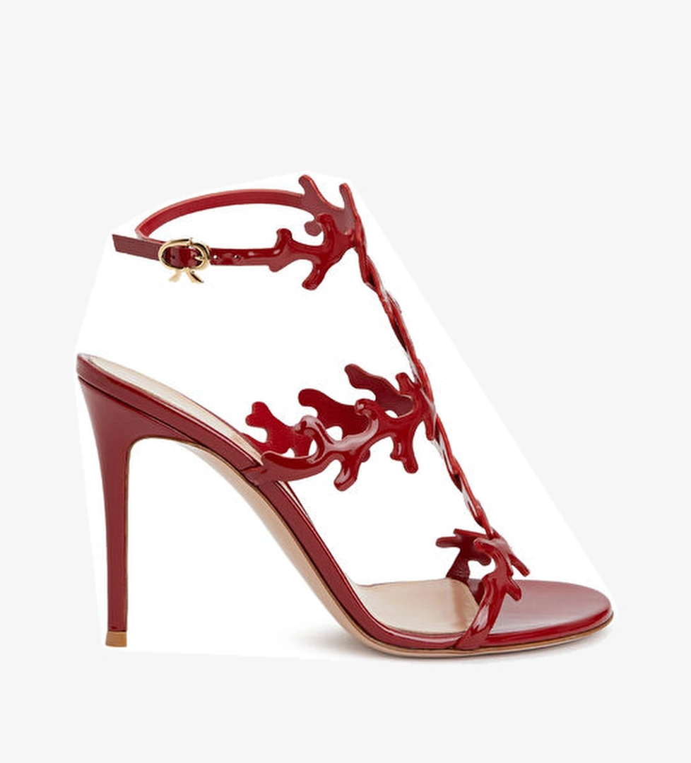 Ocean Kırmızı Kadın Deri Sandalet - Görsel 1