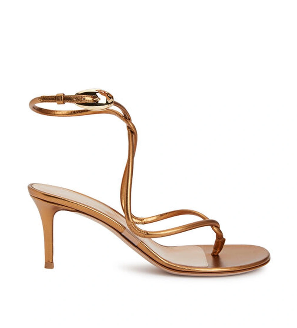 Gianvito Rossi Mamba Bronz Kadın Deri Sandalet model görseli