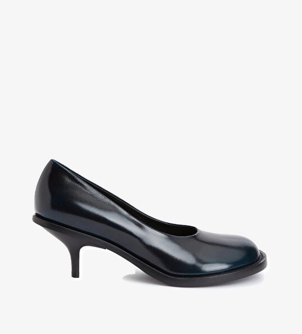 Dries Van Noten Siyah Kadın Deri Topuklu Ayakkabı model görseli