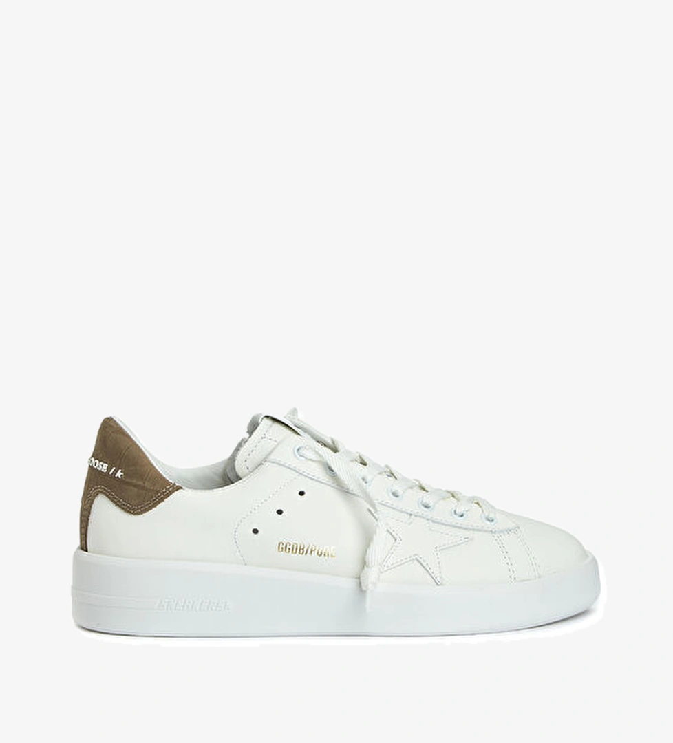 Golden Goose Purestar Beyaz Füme Kadın Deri Sneaker model görseli