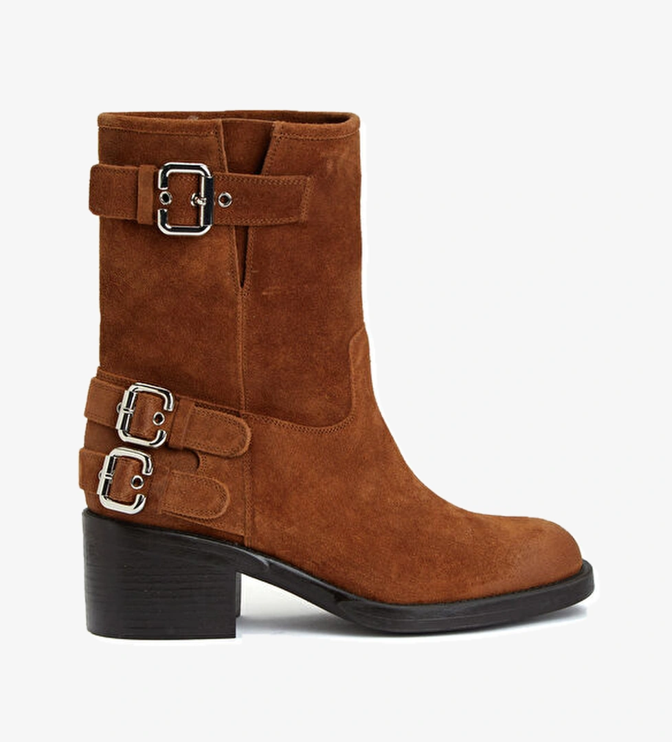 Chloe Dakota Kahverengi Kadın Süet Bot model görseli