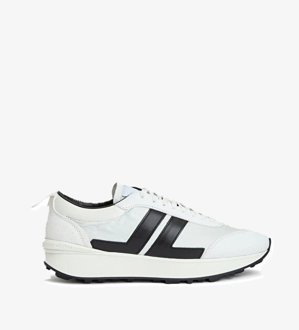 Lanvin Bumpr 2.0 Siyah Beyaz Erkek Deri Sneaker model görseli