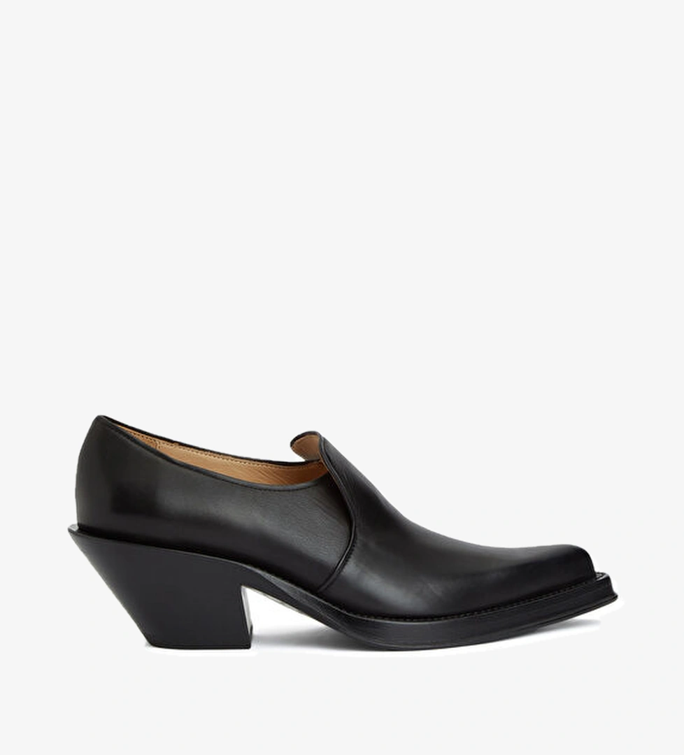 Jack Siyah Kadın Deri Loafer - Görsel 1