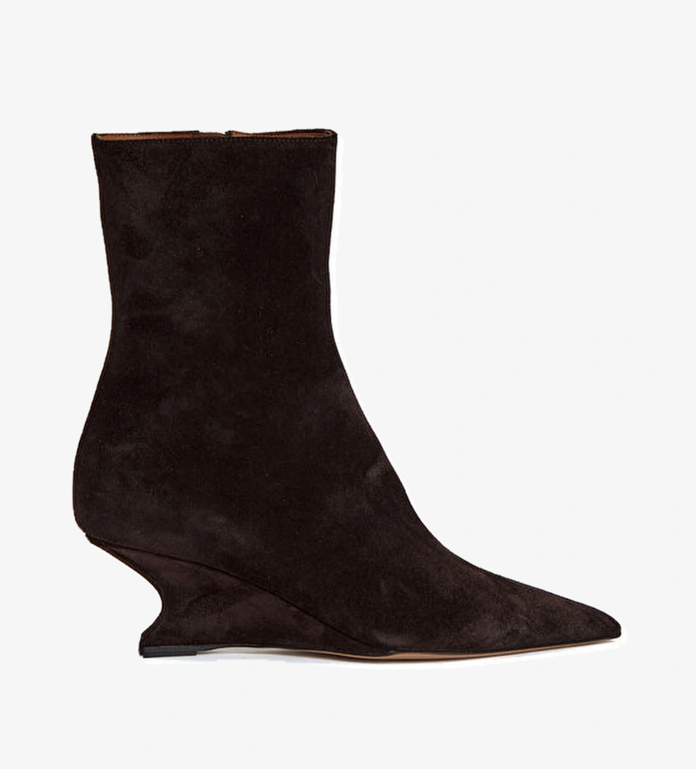 Paris Texas Nina Koyu Kahverengi Kadın Süet Bot model görseli