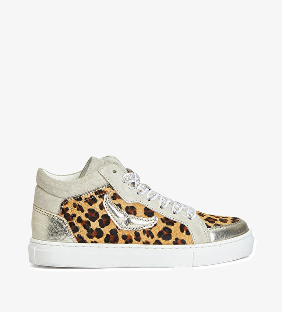 Zadig&voltaire Beyaz Leopar Desenli Kız Çocuk Deri Sneaker model görseli