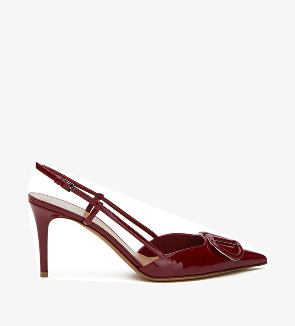 Valentino Garavani Kırmızı Deri Topuklu Ayakkabı model görseli
