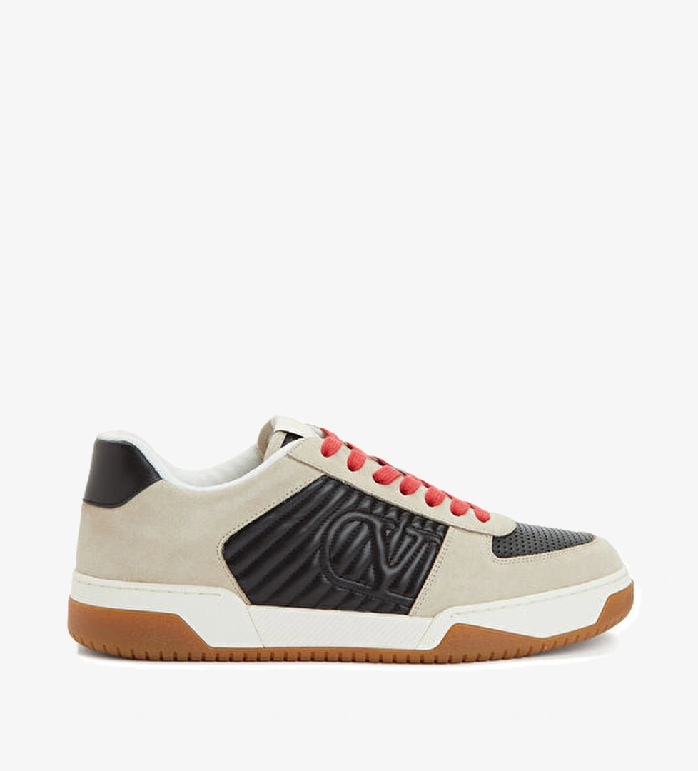Valentino Garavani Bej Siyah Erkek Deri Sneaker model görseli