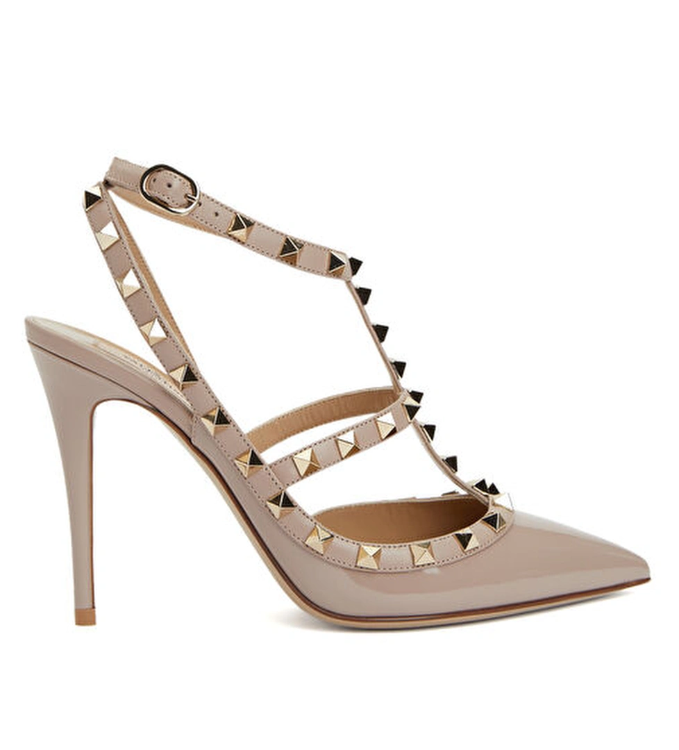 Valentino Garavani Rockstud Pudra Deri Topuklu Ayakkabı model görseli
