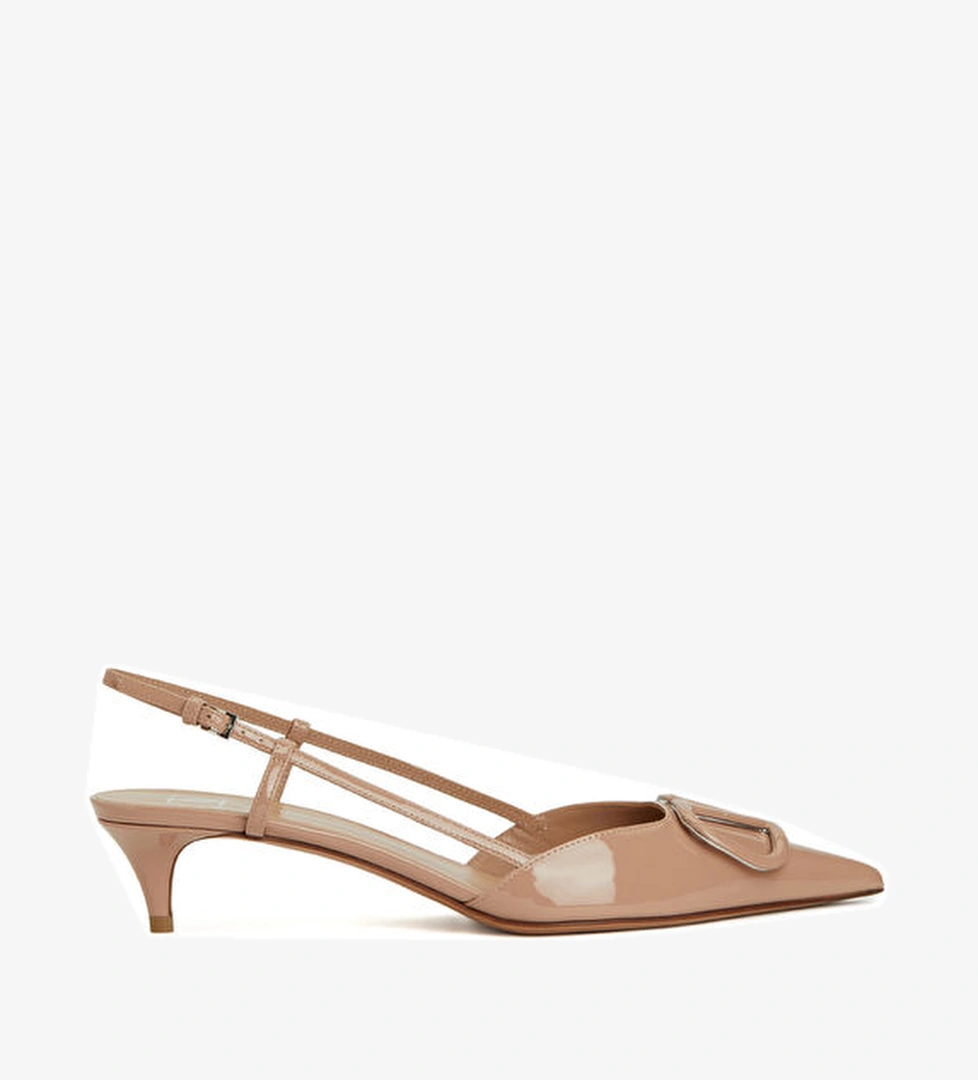 Valentino Garavani VLogo Pudra Deri Topuklu Ayakkabı model görseli