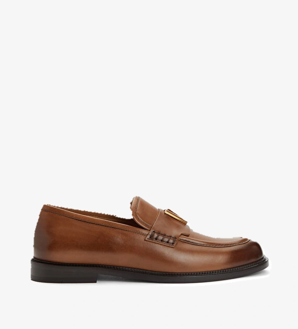 Versace Kahverengi Erkek Deri Loafer model görseli