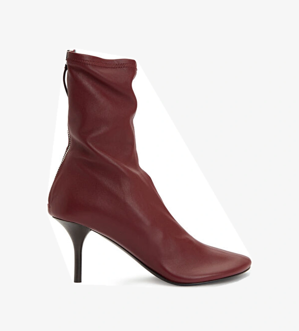 Acne Studios Bordo Kadın Deri Bot model görseli