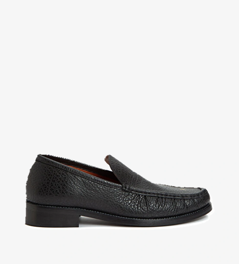 Acne Studios Siyah logolu Erkek Deri Loafer model görseli
