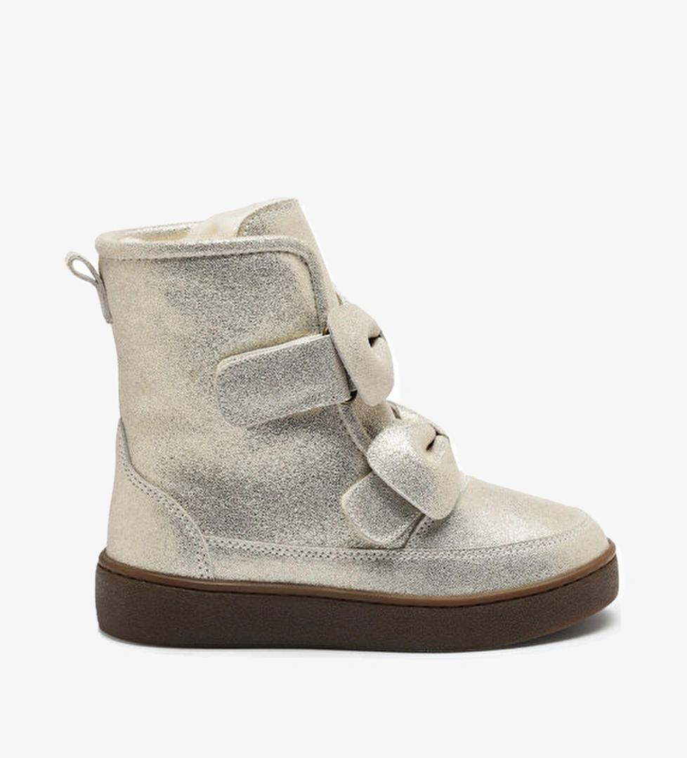 Isa Exclusive Silver Unisex Çocuk Deri Bot - Görsel 1