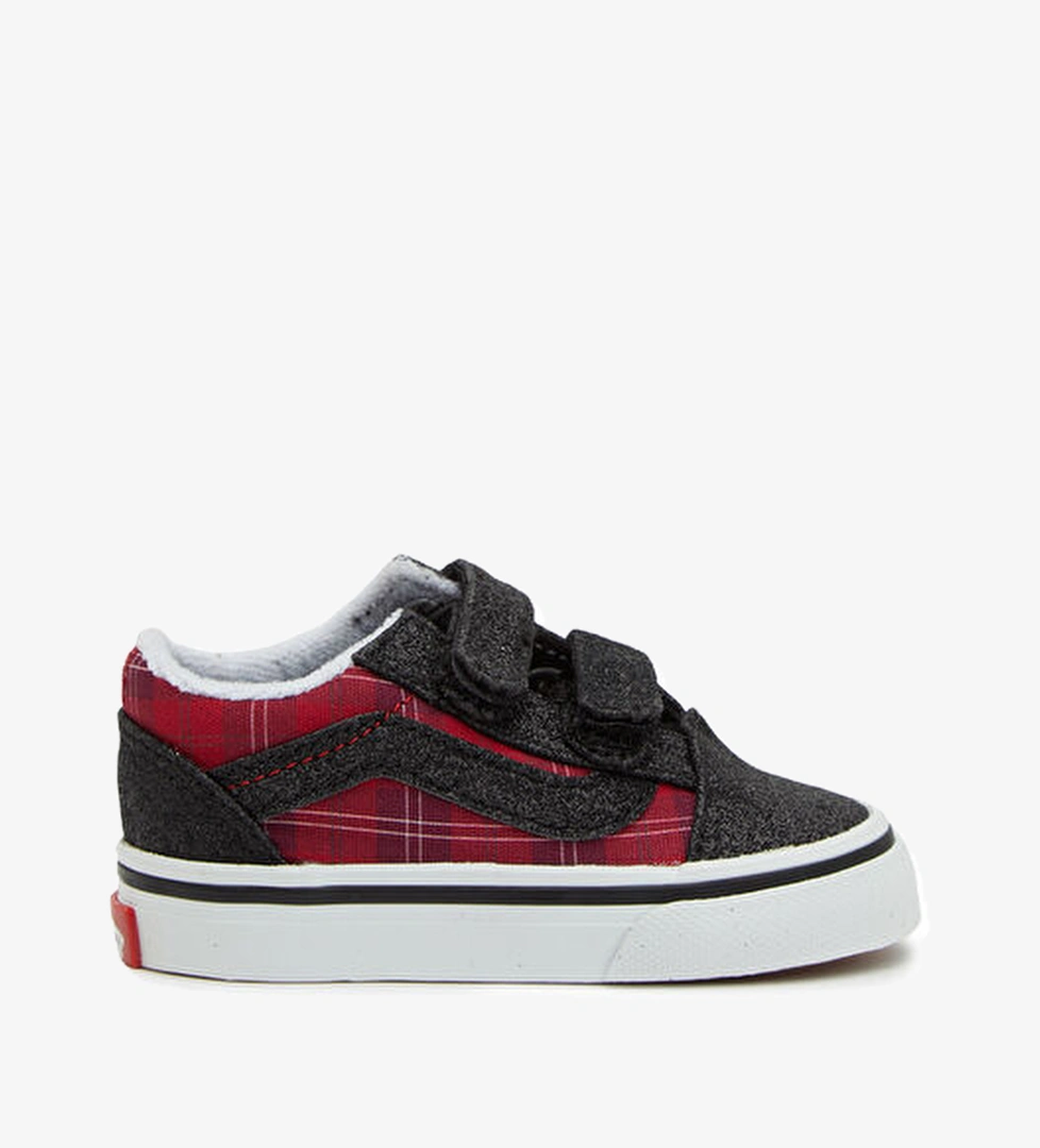 Vans Old Skool V Kırmızı Siyah Çocuk Sneaker model görseli