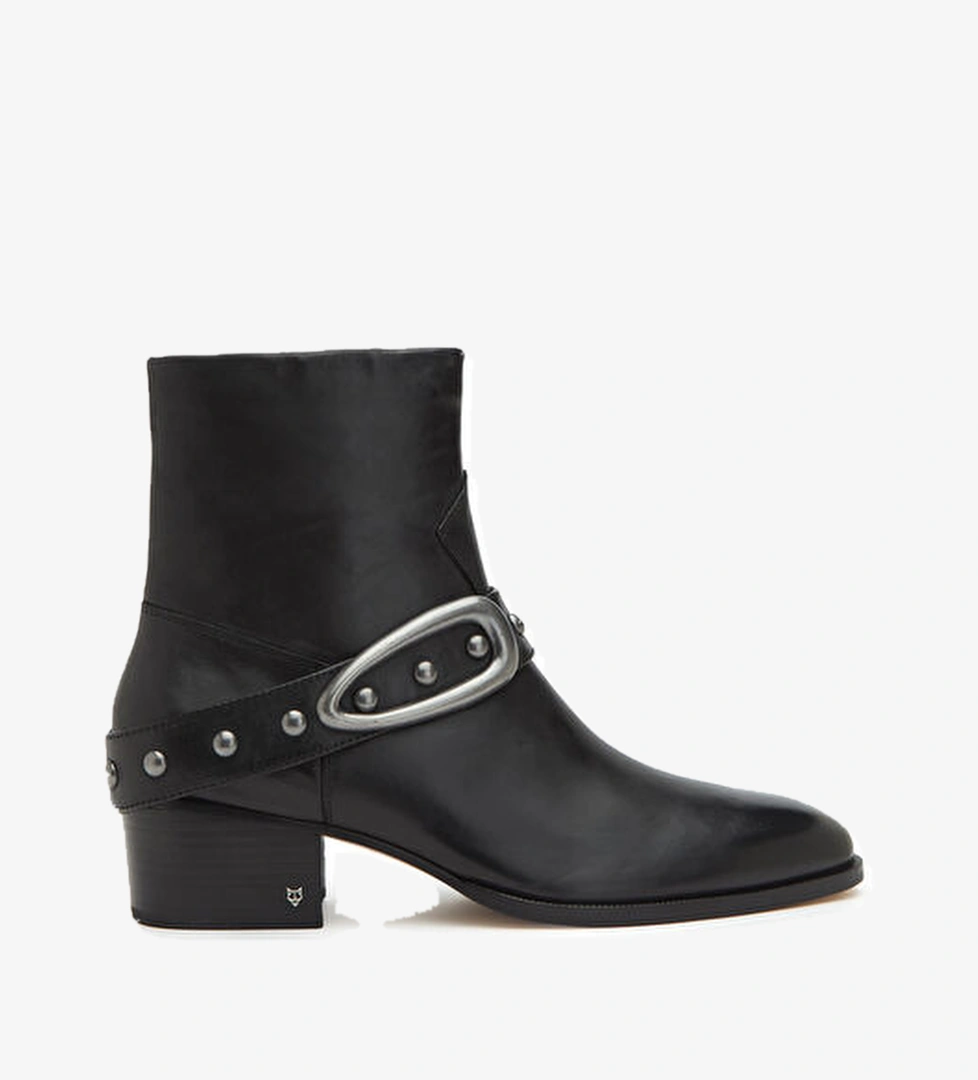 Naked Wolfe Siyah Erkek Deri Bot model görseli