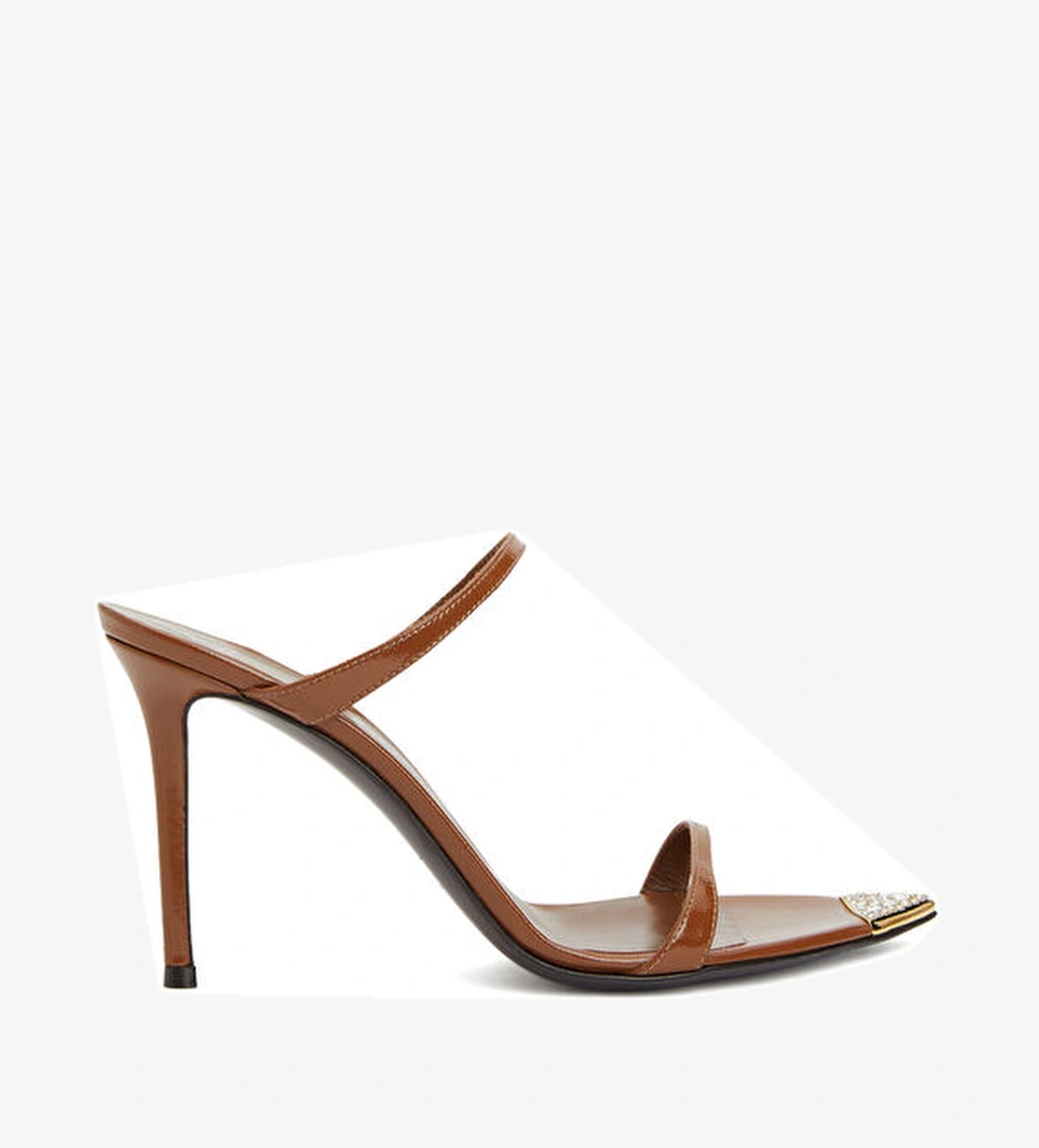 Giuseppe Zanotti Lintry Taba Deri Topuklu Terlik model görseli