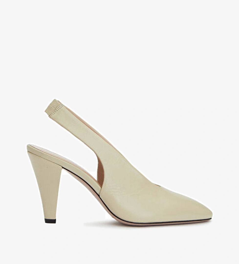 Beymen Collection Beymen Collection Retro Ekru Deri Topuklu Ayakkabı Basketbol Ayakkabıları | Beymen Ekru - 1. görsel