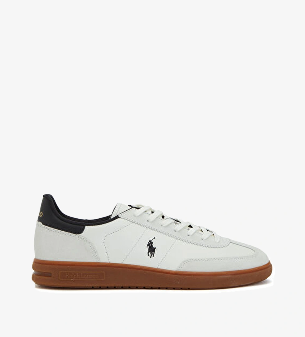 Polo Ralph Lauren Polo Ralph Lauren Polo Sport Siyah Beyaz Erkek Deri Sneaker | Beymen Siyah Beyaz - 1. görsel