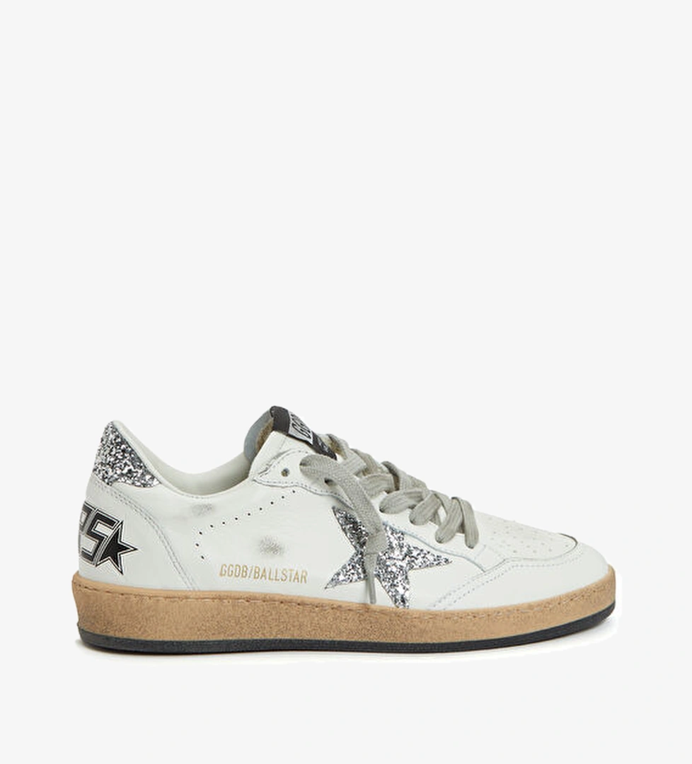 Ball Star Beyaz Gold Kadın Deri Sneaker - Görsel 1