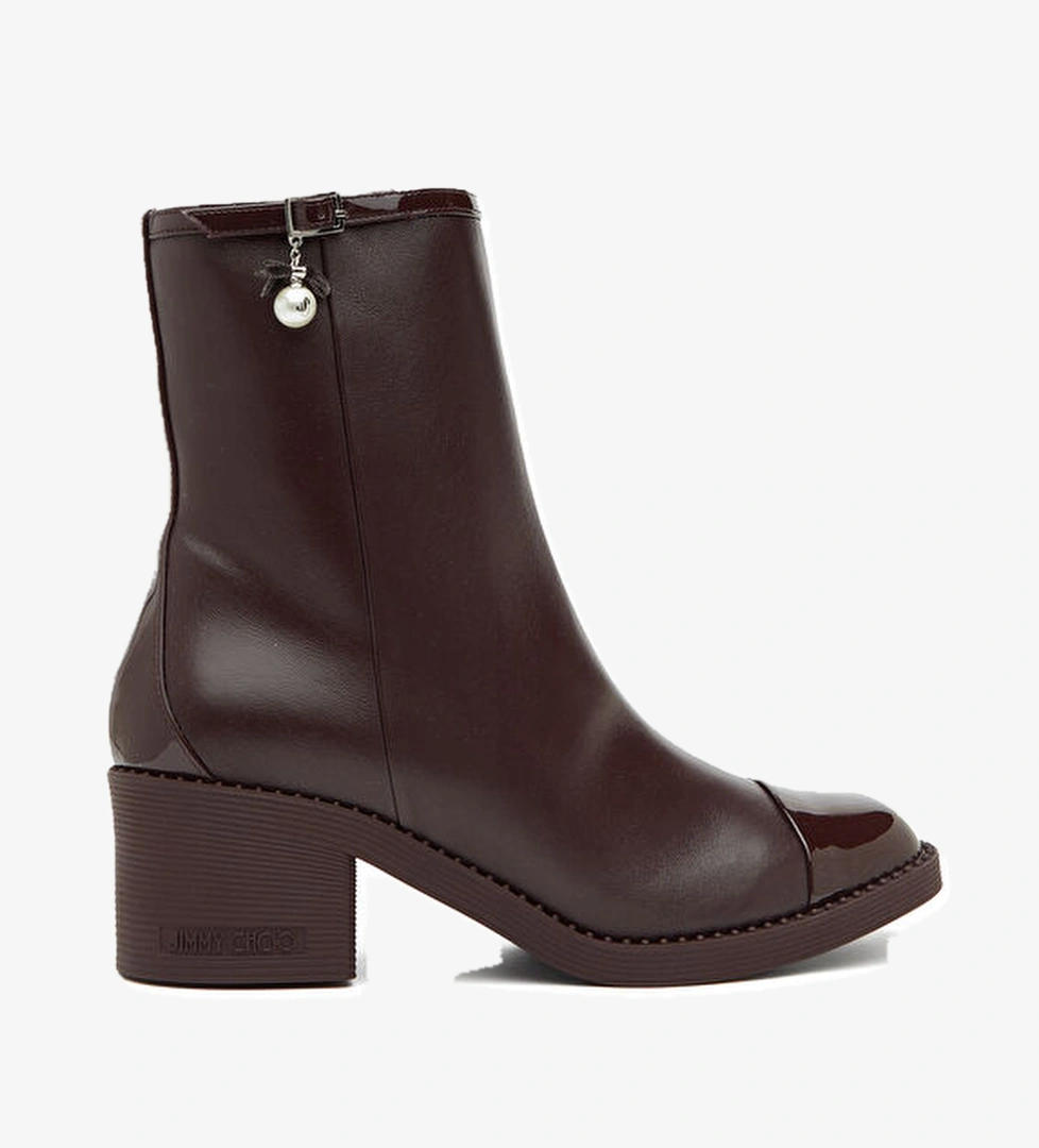 Jimmy Choo Adry Bordo Kadın Deri Bot model görseli