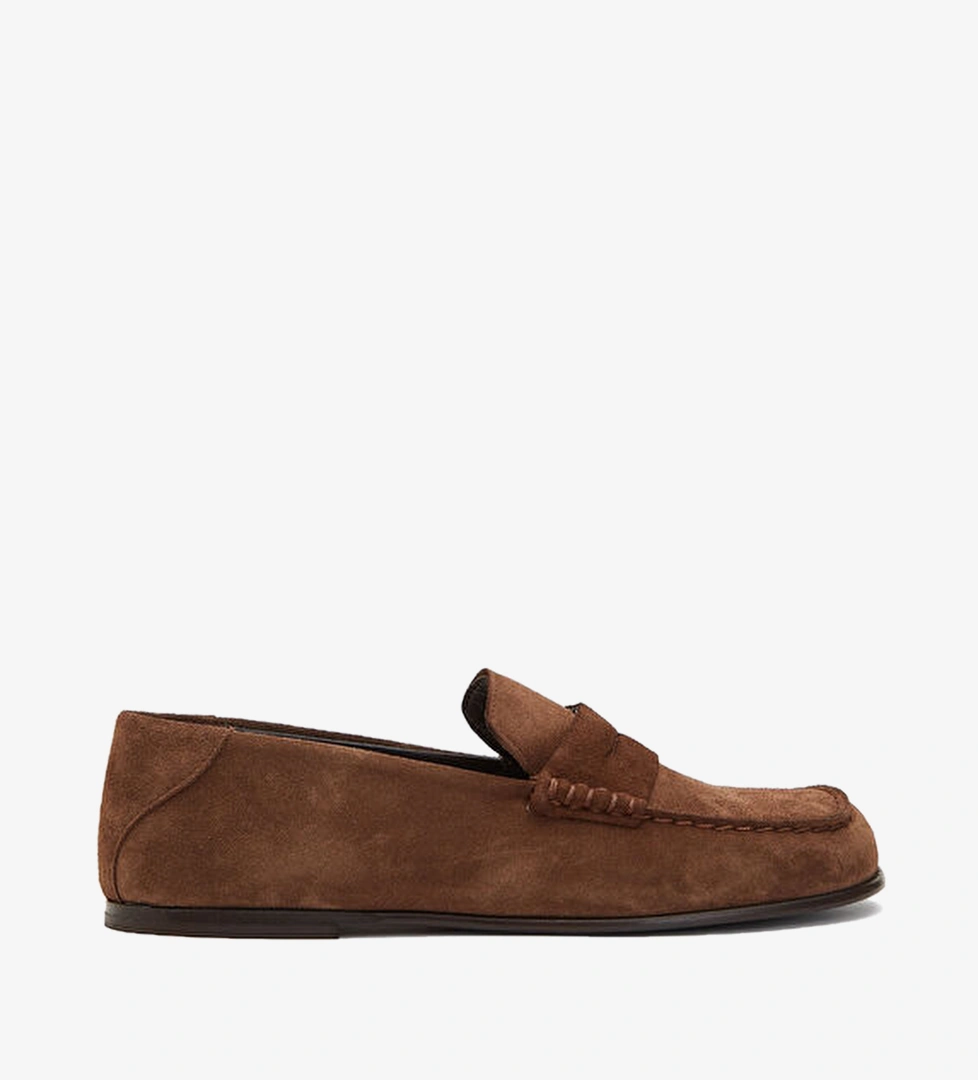 Açık Kahverengi Kadın Süet Loafer