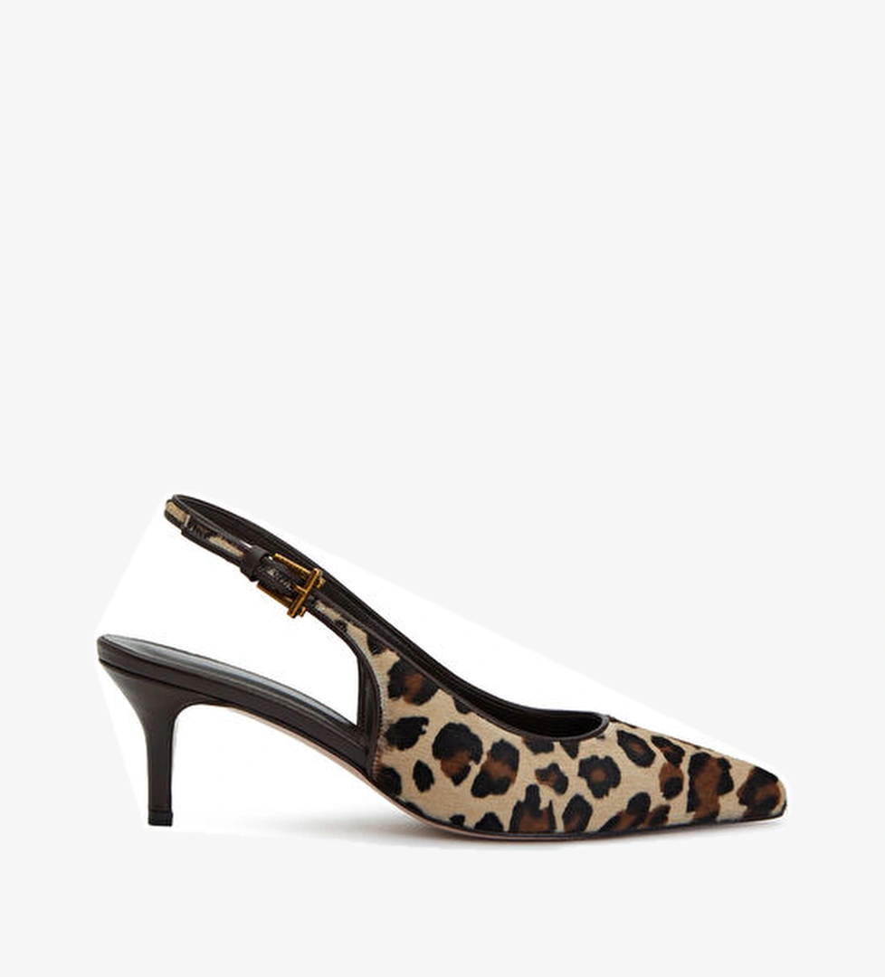 Beymen Collection Beymen Collection Essential Leopar Deri Topuklu Ayakkabı Basketbol Ayakkabıları | Beymen Leopar - 1. görsel