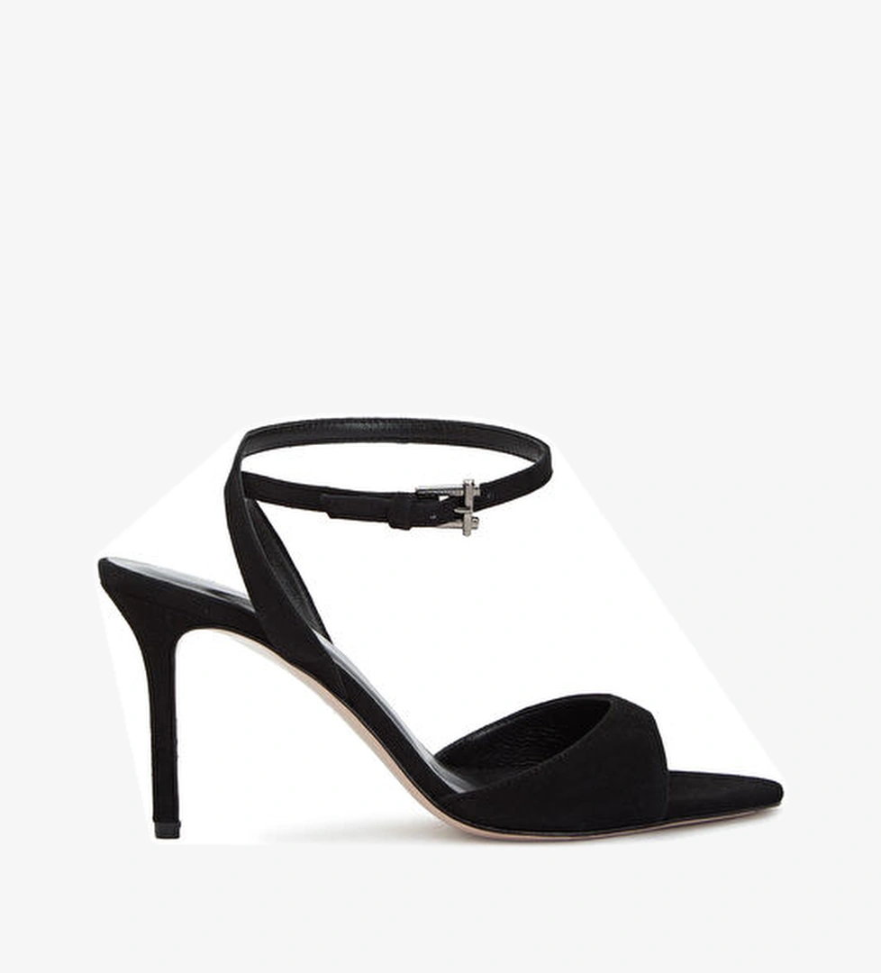 Beymen Collection Beymen Collection Essential Siyah Kadın Süet Sandalet Sandalet & Terlik | Beymen Siyah - 1. görsel