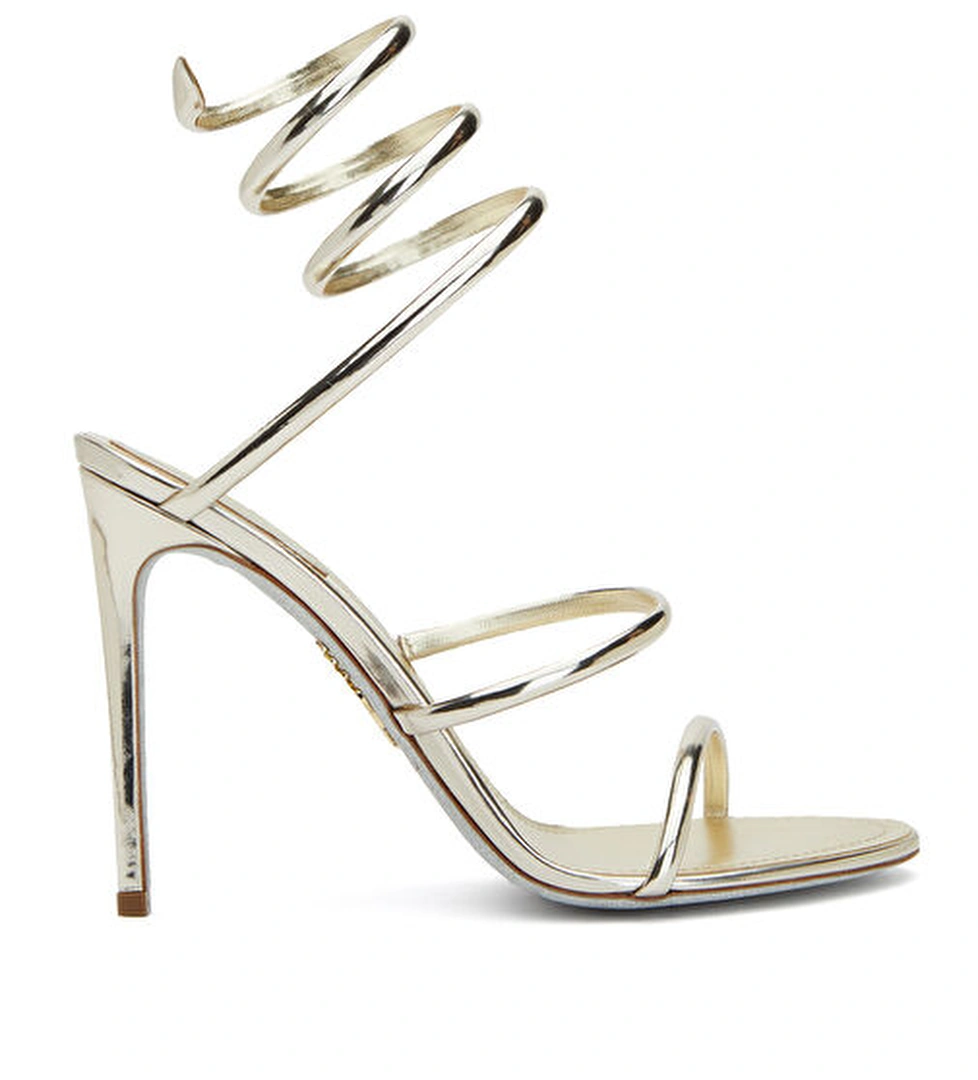 Rene Caovilla Light Gold Kadın Deri Sandalet model görseli