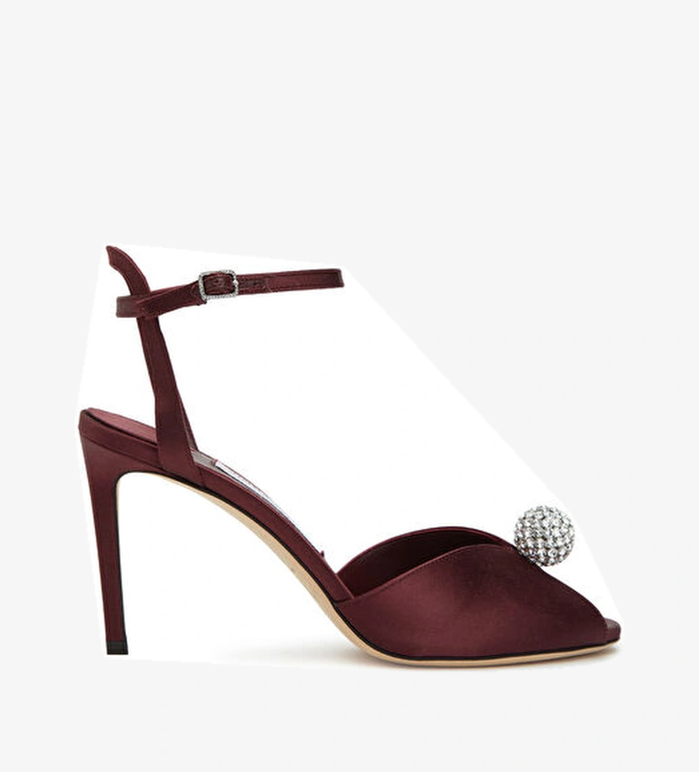 Jimmy Choo Sacora Bordo Kadın Sandalet model görseli