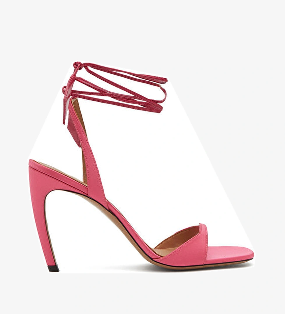 The Attico Ora Fuşya Kadın Saten Sandalet model görseli
