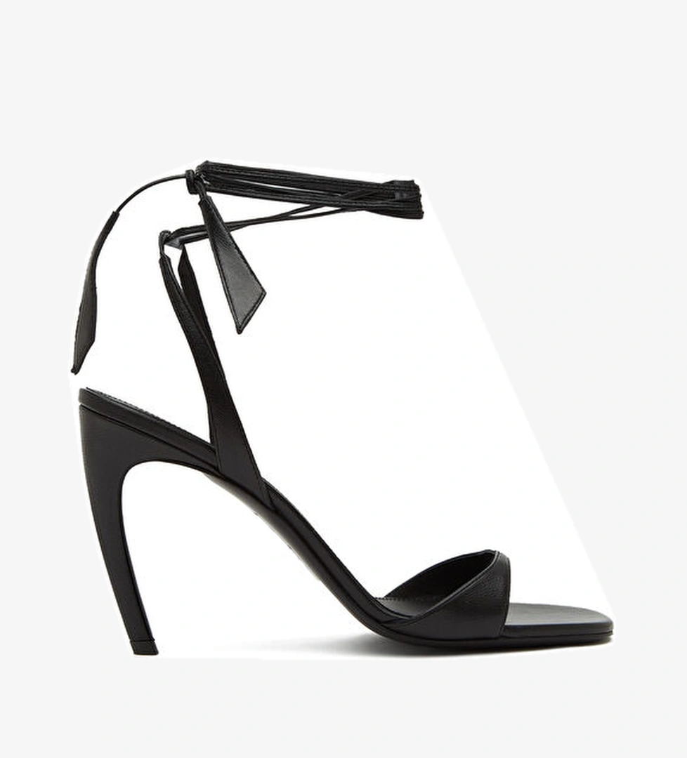 The Attico Ora Siyah Kadın Deri Sandalet model görseli