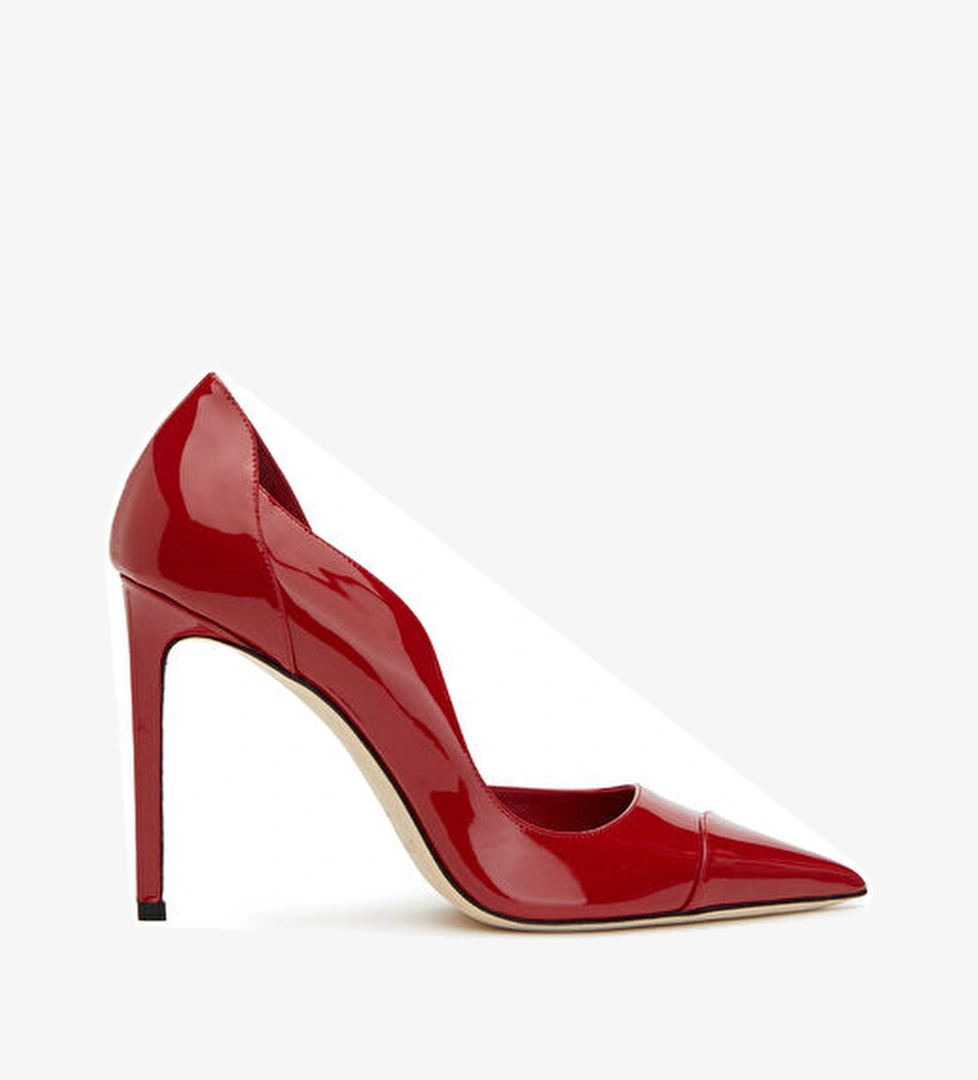 Jimmy Choo Brigitte Koyu Kırmızı Rugan Deri Stiletto model görseli
