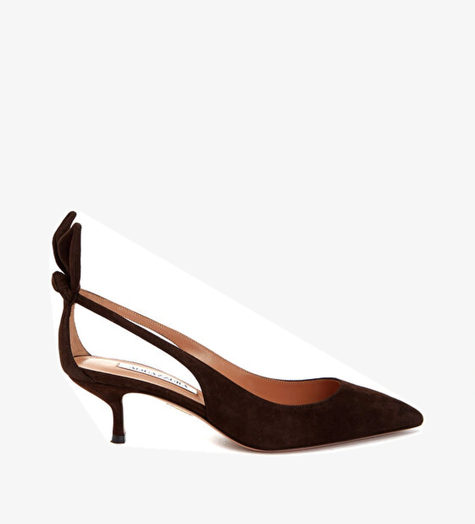 Aquazzura Koyu Kahverengi Süet Stiletto model görseli