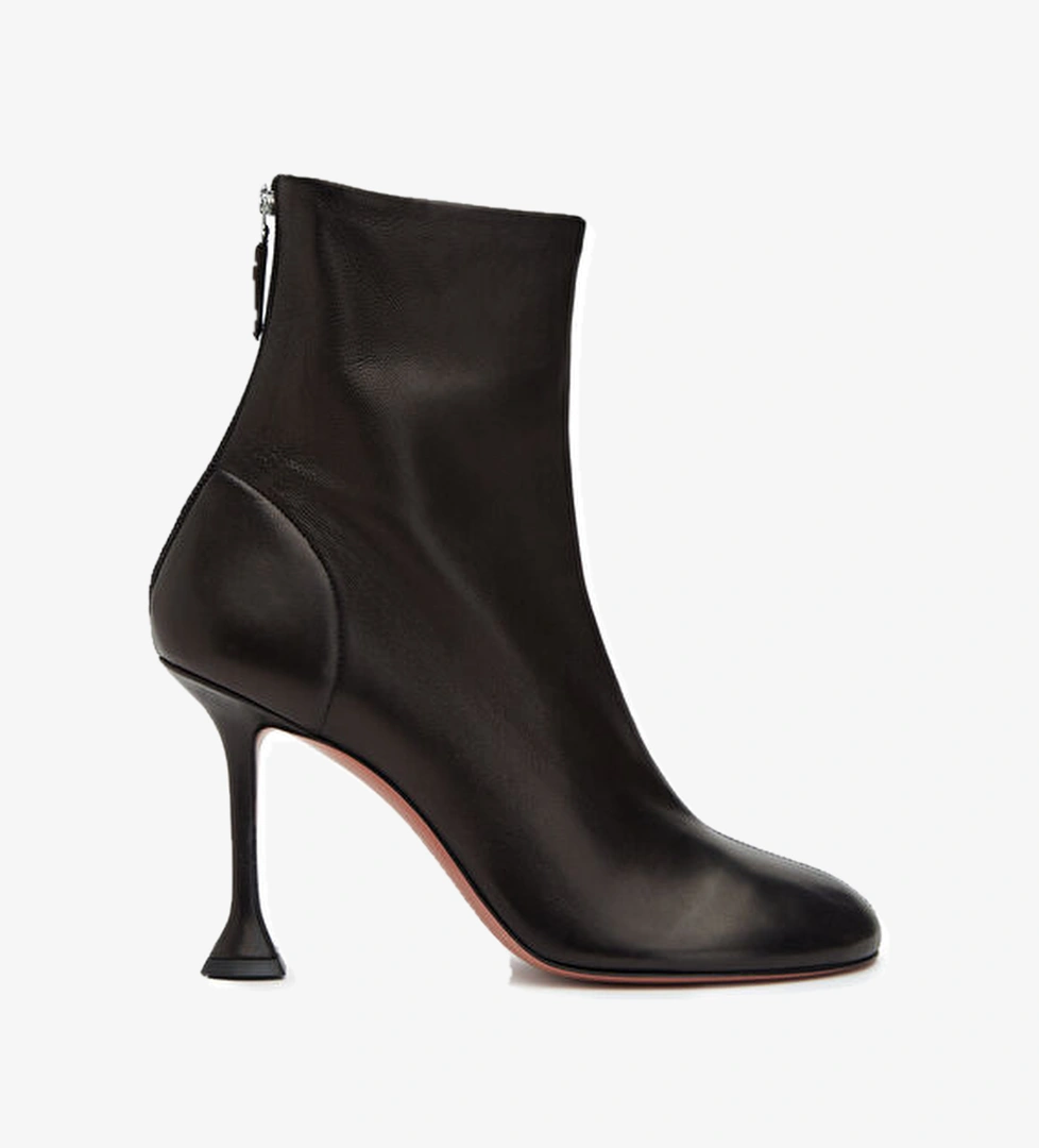 Amina Muaddi Iris Siyah Kadın Deri Bot model görseli