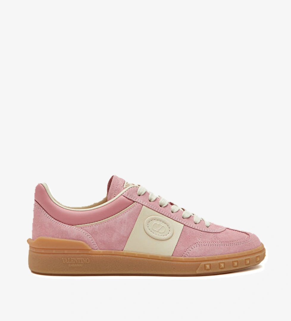 Pembe Kadın Deri Sneaker - Görsel 1