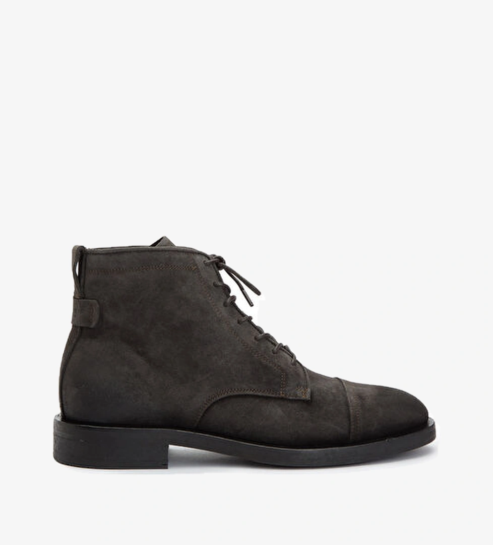 Koyu Gri Erkek Deri Bot - Görsel 1