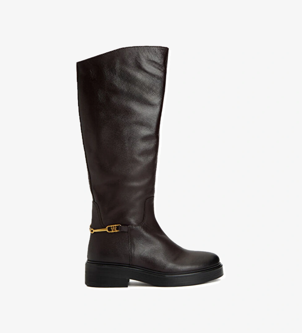 Tommy Hilfiger Horsebit Riding Kahverengi Kadın Deri Çizme model görseli