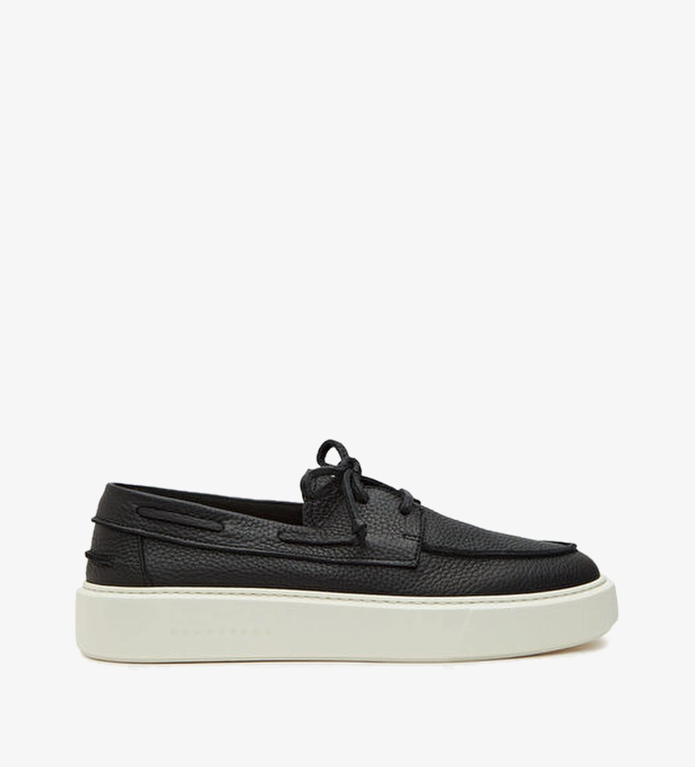 Siyah Erkek Deri Sneaker