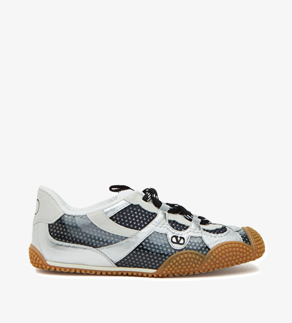 Amphibia VLogo Siyah Silver Kadın Deri Sneaker - Görsel 1