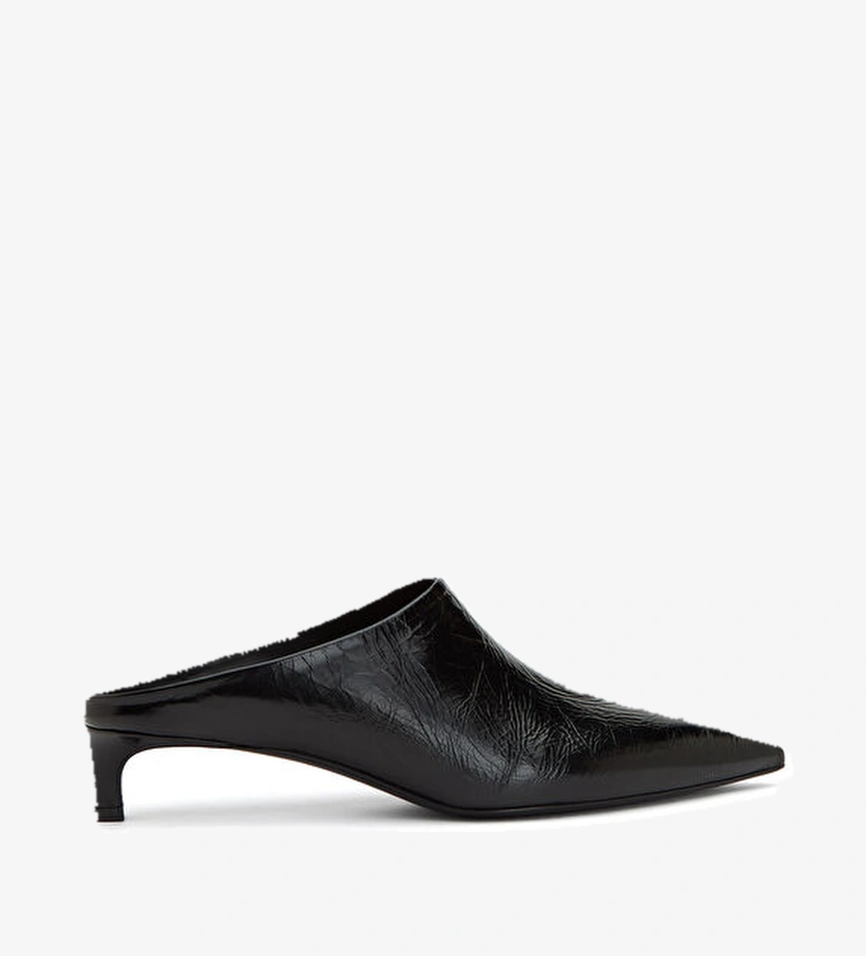 Jil Sander Siyah Kadın Deri Terlik model görseli