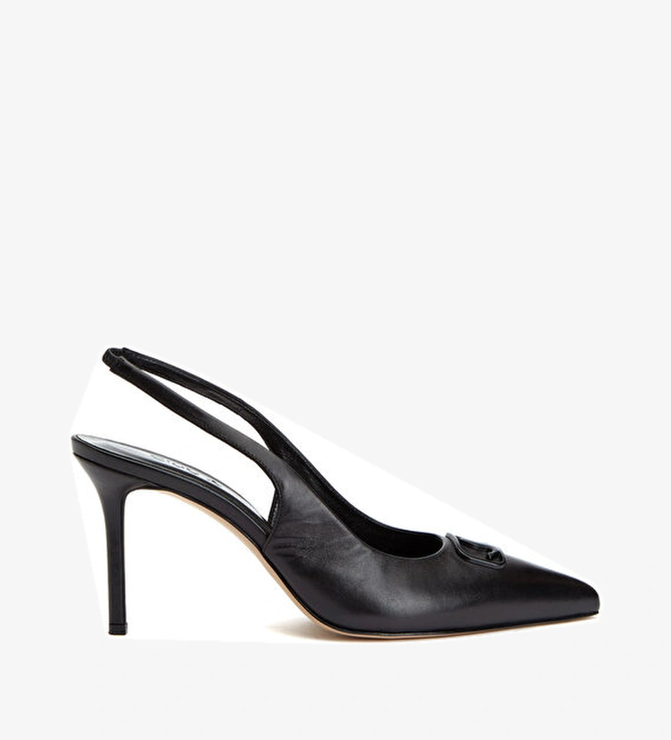 Beymen Club Beymen Club Siyah Deri Topuklu Ayakkabı Beymen'de! Siyah - 1. görsel