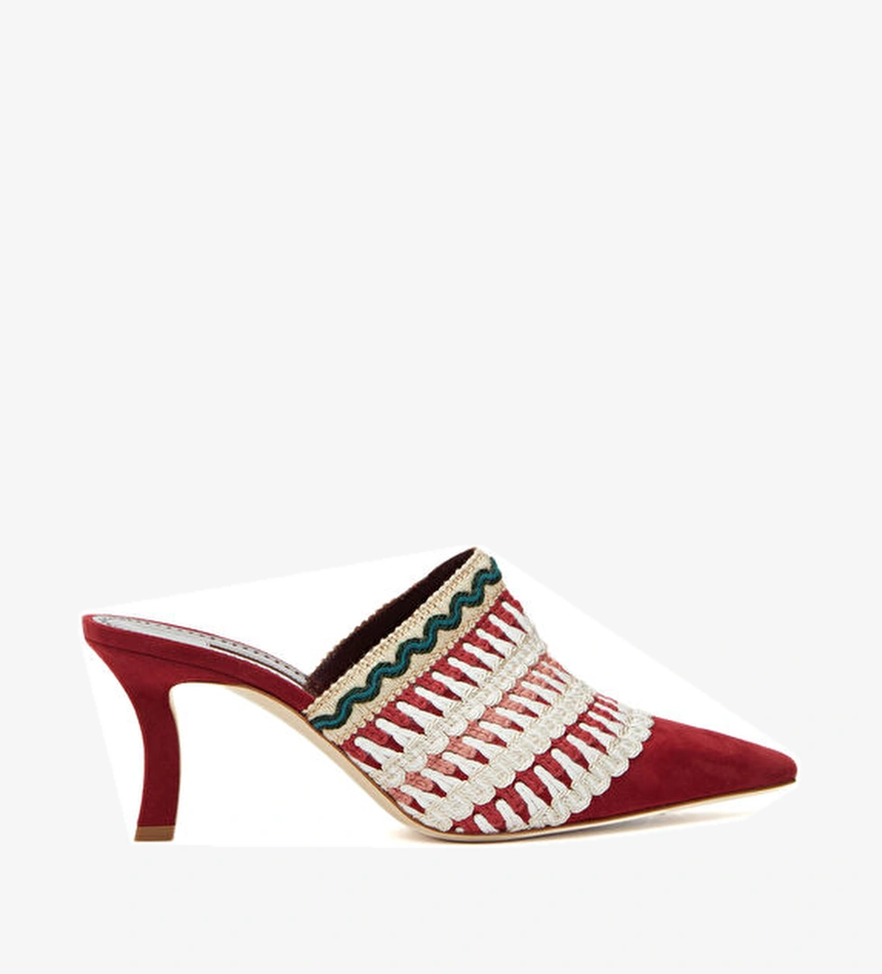 Alo Kırmızı Kadın Süet Terlik - Görsel 1