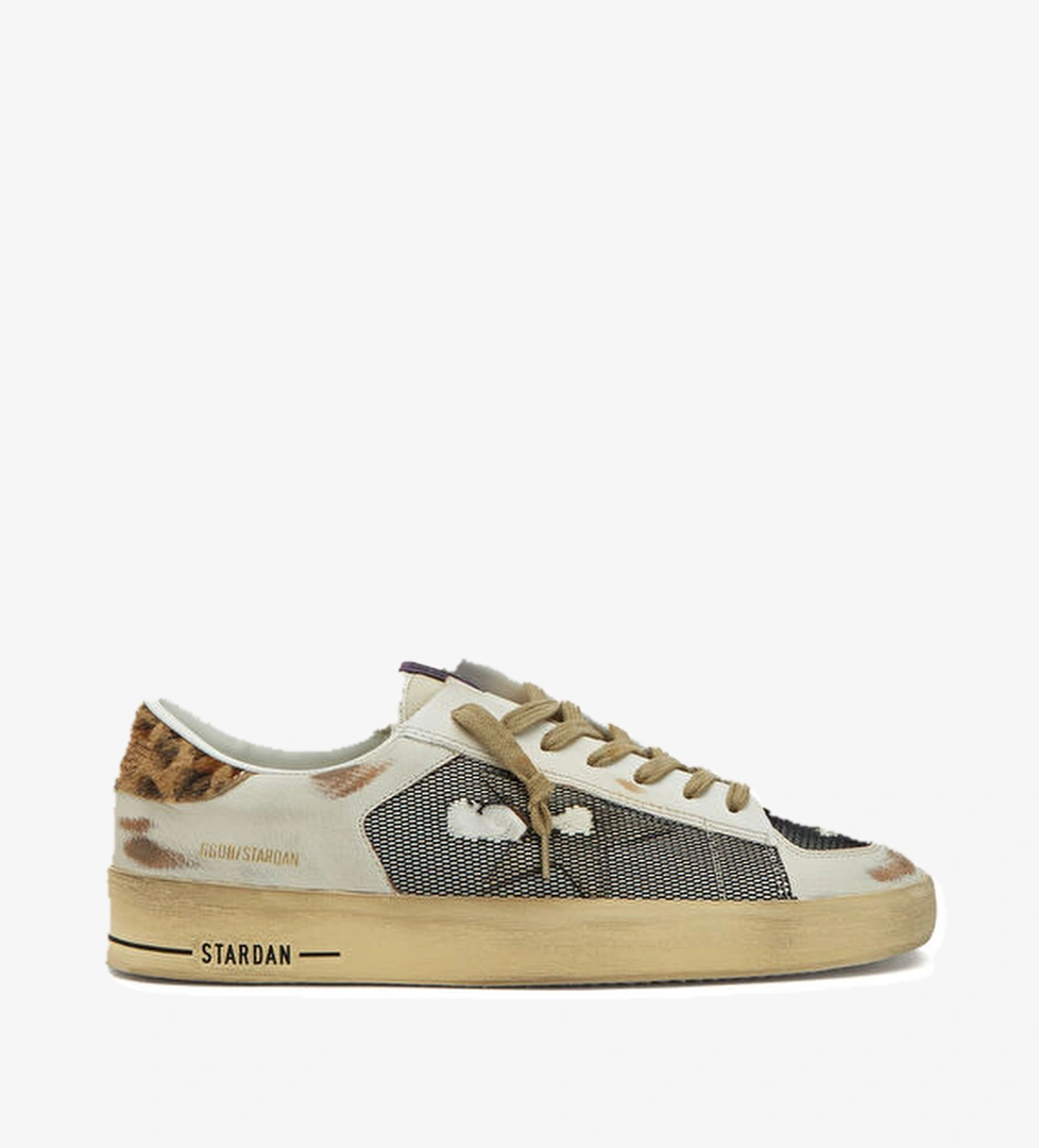 Golden Goose Stardan Bej Erkek Deri Sneaker model görseli