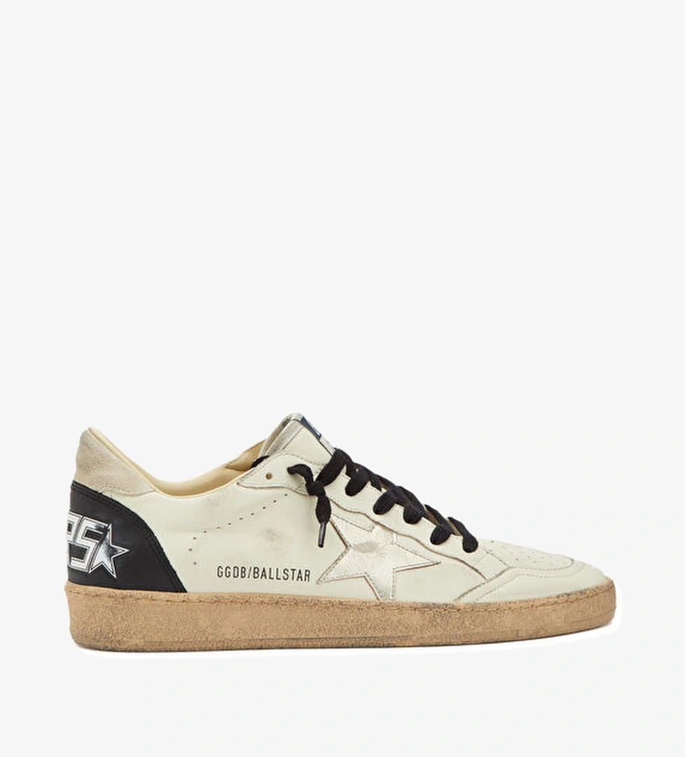 Golden Goose Ball-Star Beyaz Erkek Deri Sneaker model görseli