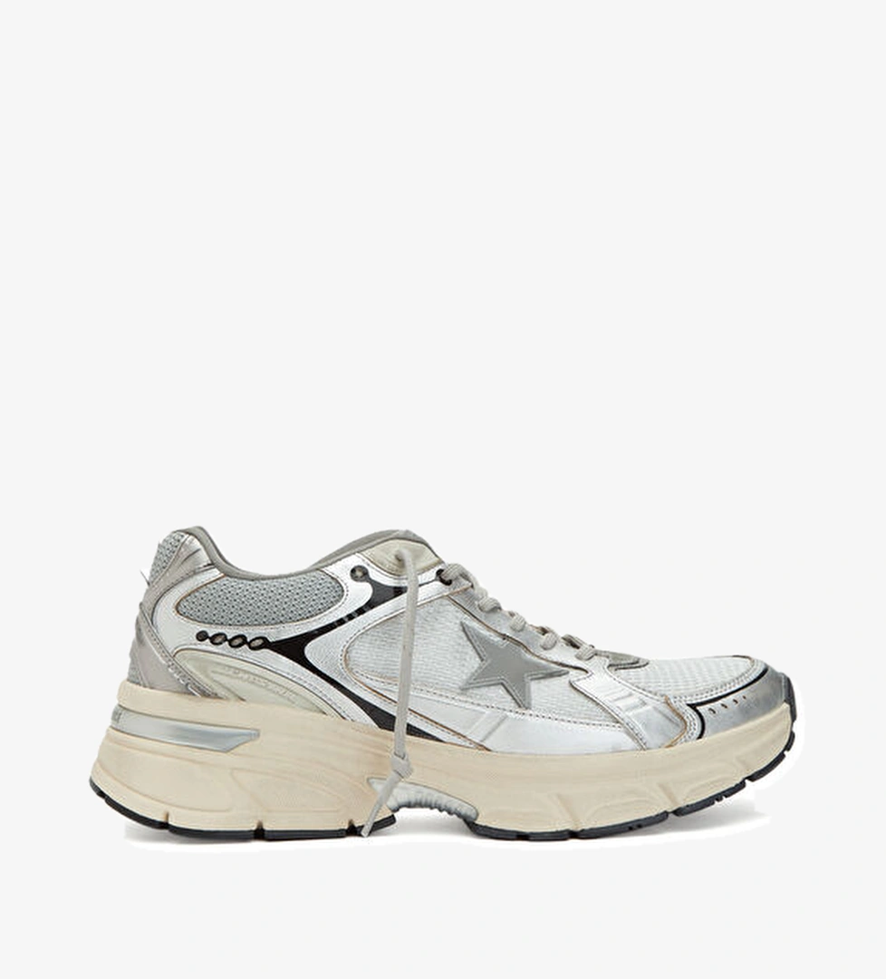 Golden Goose Lightstar Silver Erkek Deri Sneaker model görseli
