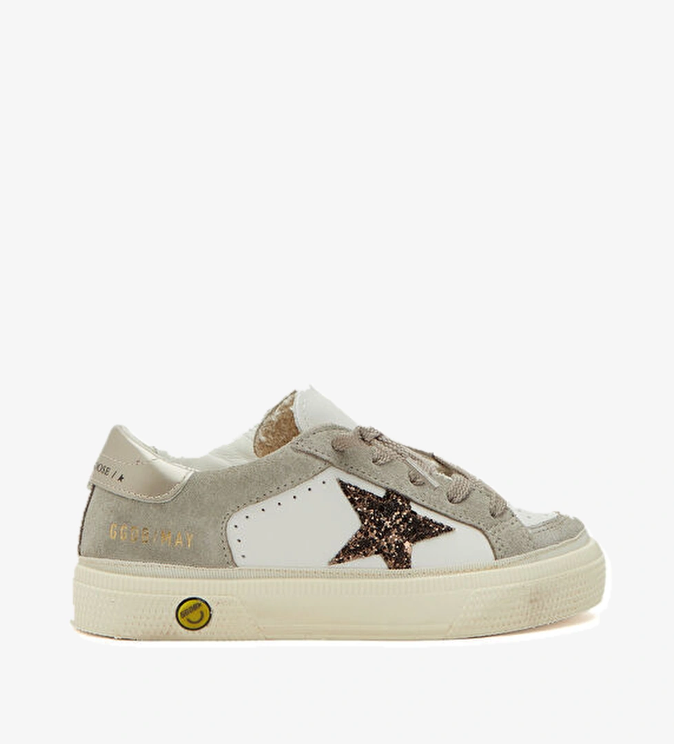Golden Goose May Beyaz Unisex Çocuk Deri Sneaker model görseli