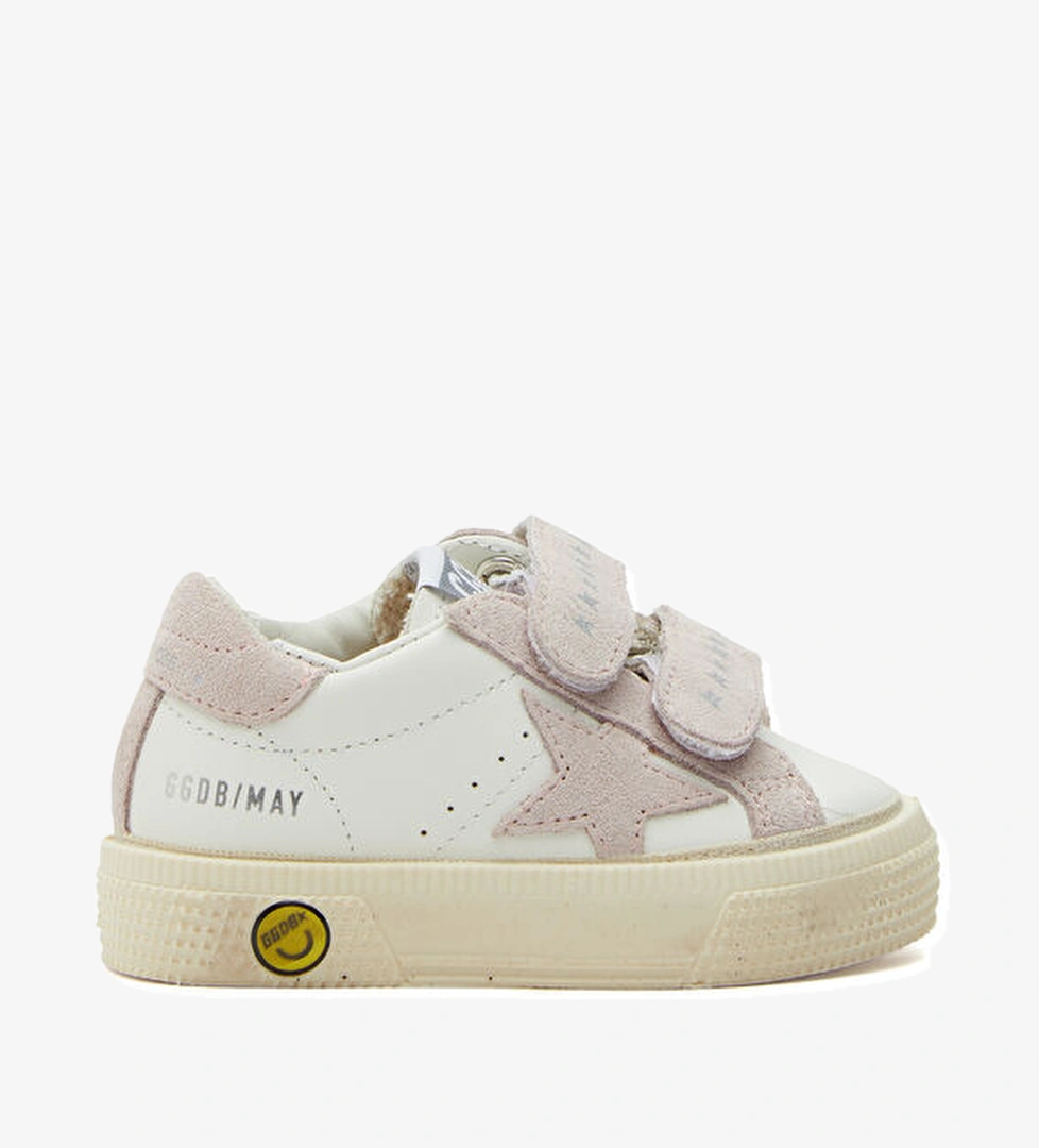 Golden Goose May Beyaz Çocuk Deri Sneaker model görseli
