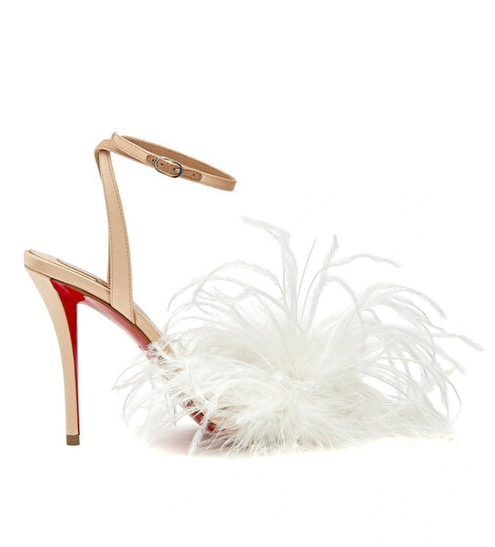 Christian Louboutin Miss Tüy Detaylı Kadın İpek Sandalet model görseli